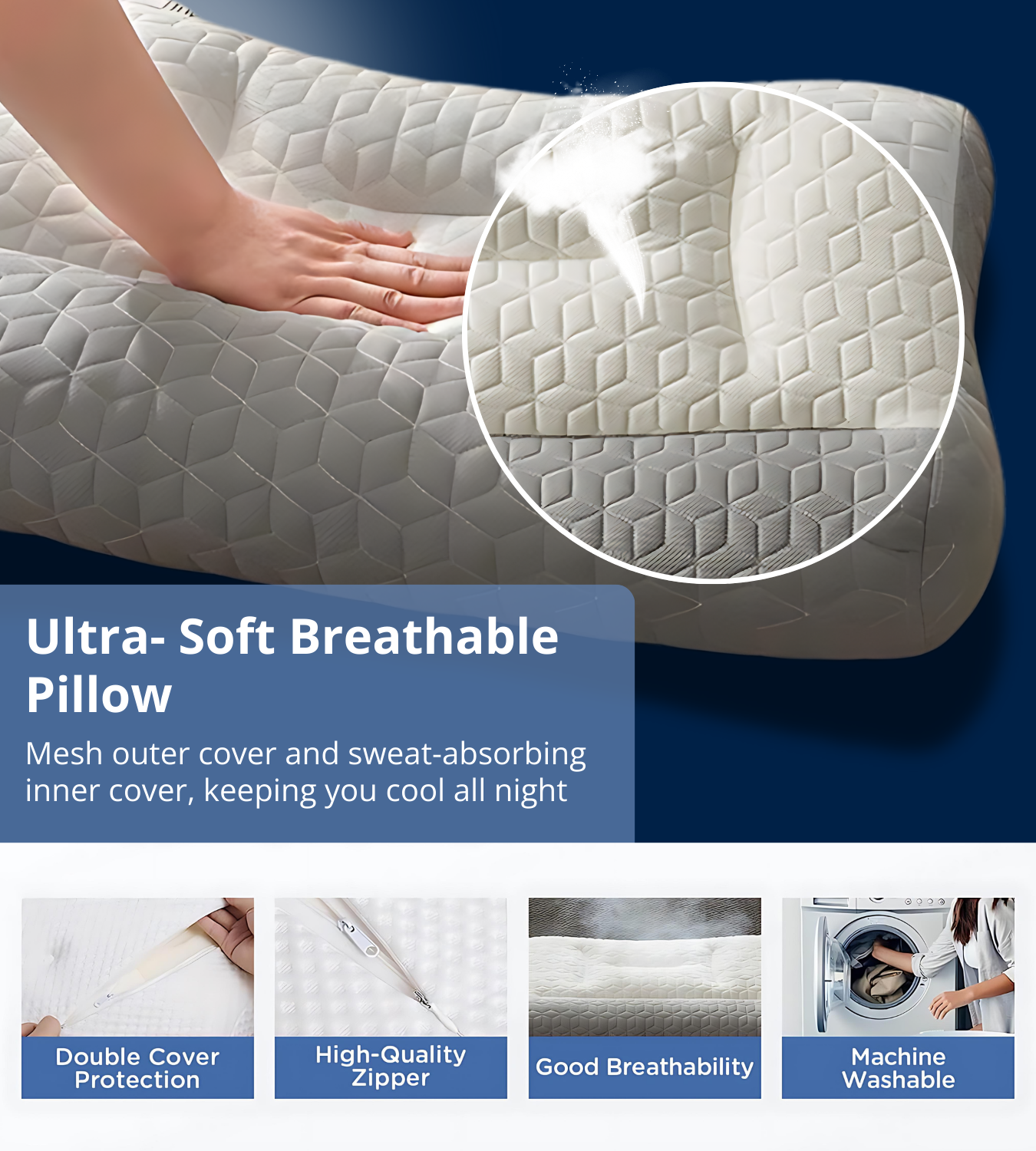 💕The Best Sleep Partner - Neck - relieving Pillow with Zoned Design