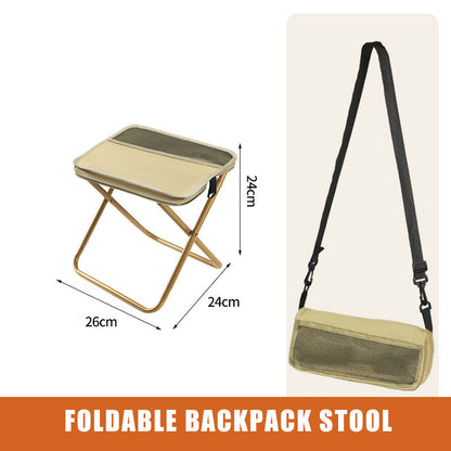 Foldable Backpack Stool, Portable Stool for Mountaineering and Hiking, Ultra-Light Compact Folding Camping Stool