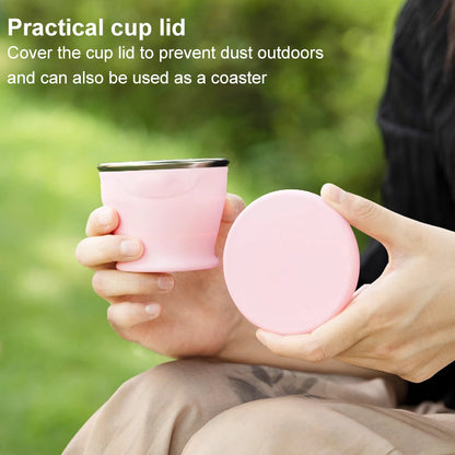 2025 New Large Capacity Silicone Folding Cup Portable Folding Water Cup
