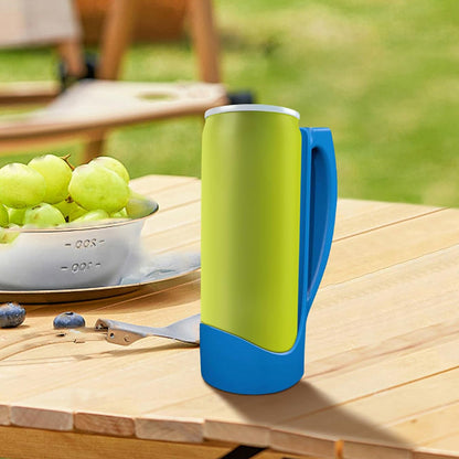 Slim Can Holder with Handle 2025 Upgrade Reusable Can Holders for Drinks Easy Drink Holder Sturdy Desgin for Easy Cleaning Perfect for Outdoor Events Parties Daily Use