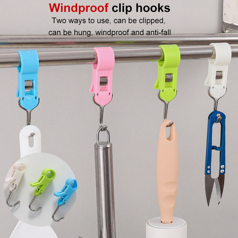 （4PCS）Kitchen Clips For Punch-free Fixing Hooks