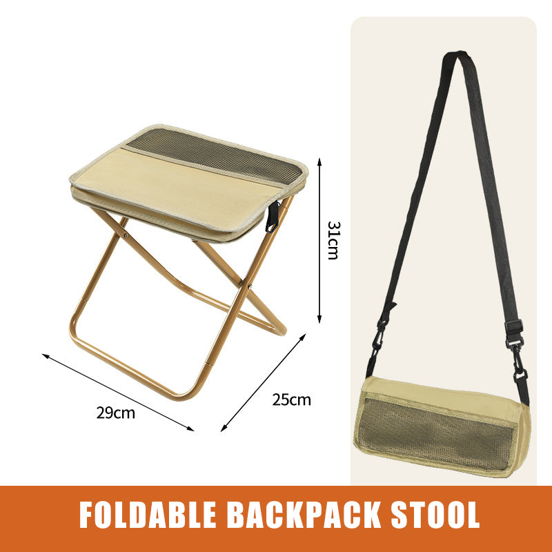 Foldable Backpack Stool, Portable Stool for Mountaineering and Hiking, Ultra-Light Compact Folding Camping Stool