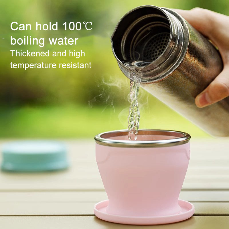 2025 New Large Capacity Silicone Folding Cup Portable Folding Water Cup