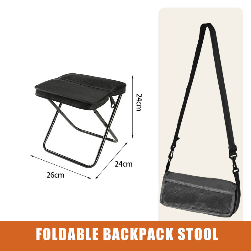 Foldable Backpack Stool, Portable Stool for Mountaineering and Hiking, Ultra-Light Compact Folding Camping Stool