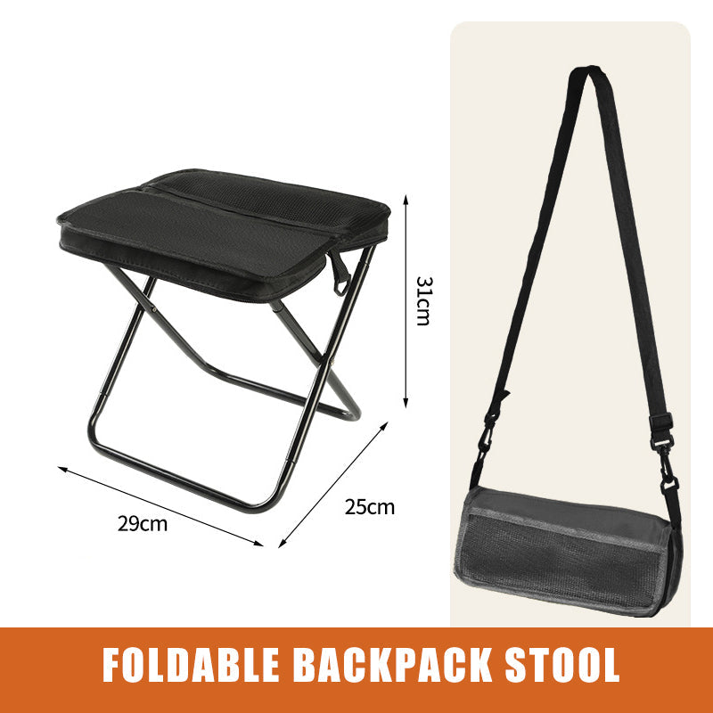 Foldable Backpack Stool, Portable Stool for Mountaineering and Hiking, Ultra-Light Compact Folding Camping Stool