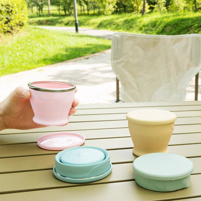 2025 New Large Capacity Silicone Folding Cup Portable Folding Water Cup