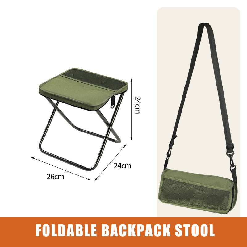 Foldable Backpack Stool, Portable Stool for Mountaineering and Hiking, Ultra-Light Compact Folding Camping Stool