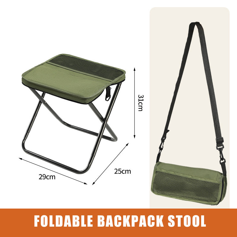 Foldable Backpack Stool, Portable Stool for Mountaineering and Hiking, Ultra-Light Compact Folding Camping Stool
