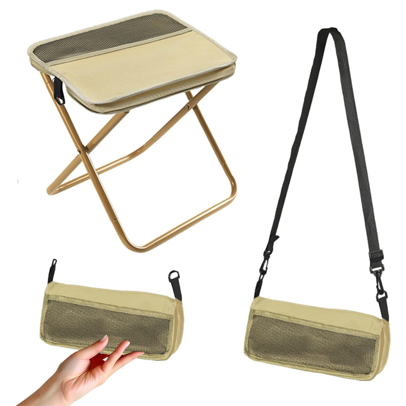Foldable Backpack Stool, Portable Stool for Mountaineering and Hiking, Ultra-Light Compact Folding Camping Stool