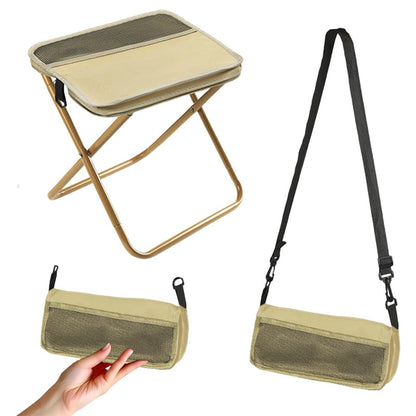 Foldable Backpack Stool, Portable Stool for Mountaineering and Hiking, Ultra-Light Compact Folding Camping Stool