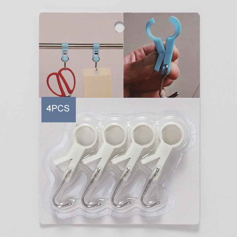 （4PCS）Kitchen Clips For Punch-free Fixing Hooks