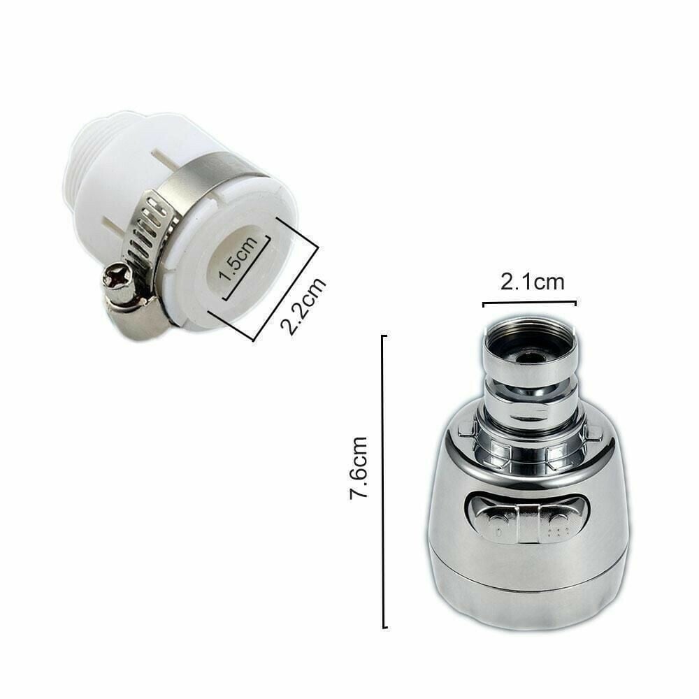 360-degree rotatable connection nozzles for faucets, ABS, or metal