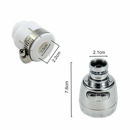 360-degree rotatable connection nozzles for faucets, ABS, or metal