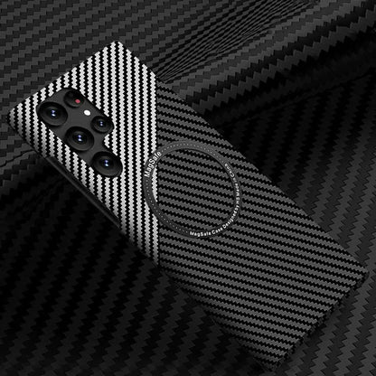 Carbon Fiber Pattern Magnetic Case – Slim, Full Protection, Magnetic Compatible For Galaxy S25 S24 S23 S22 Series