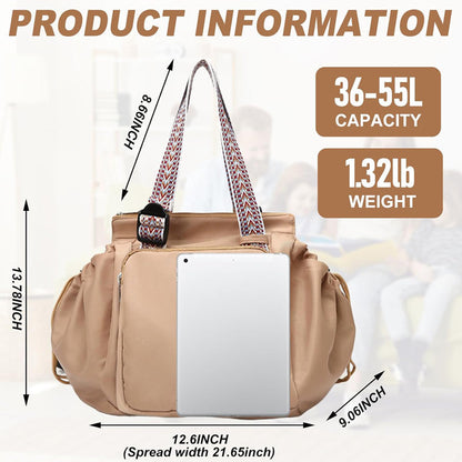 Multifunctional Travel Bag for Ladies - Doubles as a Stylish Backpack, Crossbody and Shoulder Bag, Boasts Great Storage