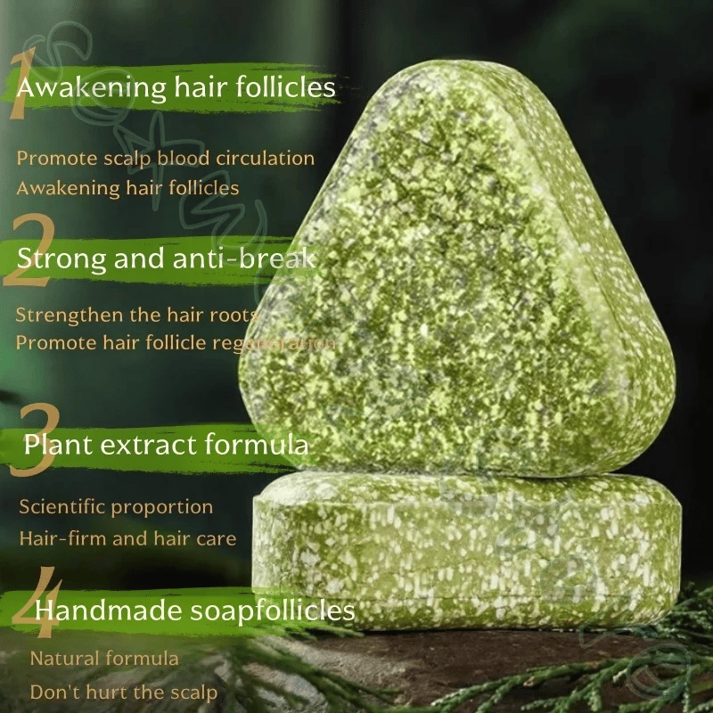 🌿 Herbal Hair Care Shampoo Bar  Handmade Natural Shampoo Soap