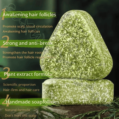 🌿 Herbal Hair Care Shampoo Bar  Handmade Natural Shampoo Soap