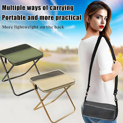 Foldable Backpack Stool, Portable Stool for Mountaineering and Hiking, Ultra-Light Compact Folding Camping Stool