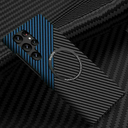 Carbon Fiber Pattern Magnetic Case – Slim, Full Protection, Magnetic Compatible For Galaxy S25 S24 S23 S22 Series