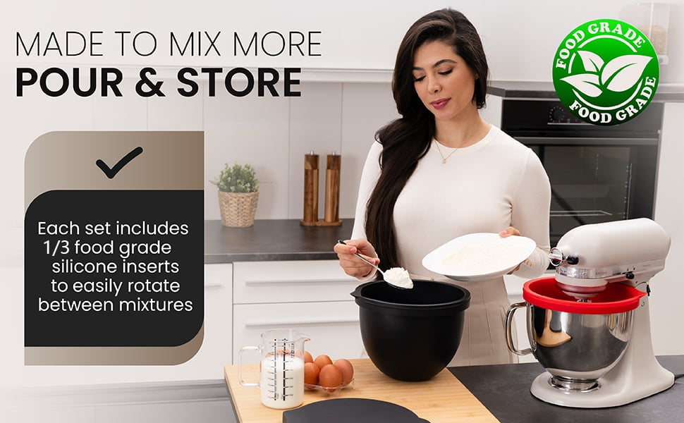 Silicone Liners for KitchenAid Mixers – Mixer Attachments & Accessories – Replacement Mixer Bowls No Longer Needed