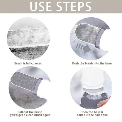 Linter Electrostatic Pet Hair Remover Brush Pet Skin Cleaning Brush Anti-Static Wool Cleaning Brush for Lint Remover Bed Sofa Clothes for Dog Cat