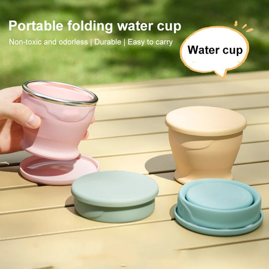 2025 New Large Capacity Silicone Folding Cup Portable Folding Water Cup