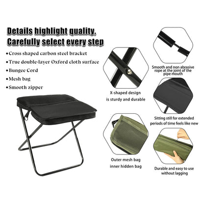 Foldable Backpack Stool, Portable Stool for Mountaineering and Hiking, Ultra-Light Compact Folding Camping Stool
