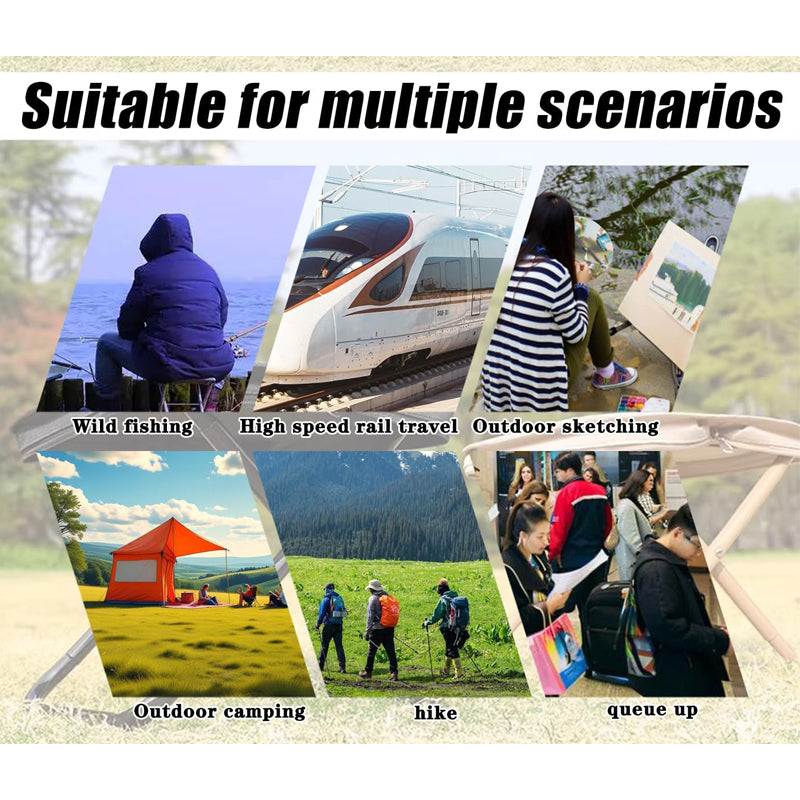 Foldable Backpack Stool, Portable Stool for Mountaineering and Hiking, Ultra-Light Compact Folding Camping Stool