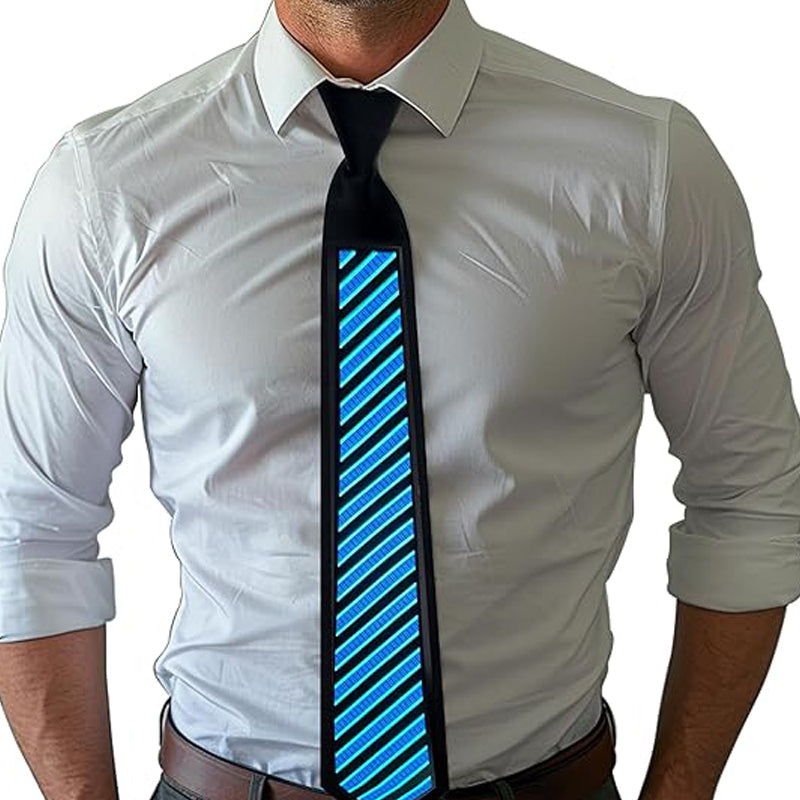 Sound Control Light Up Tie With Follow Music Flash Novelty Shining Ties For Men,Women DJ,Parties,Bars and Mardi Gras