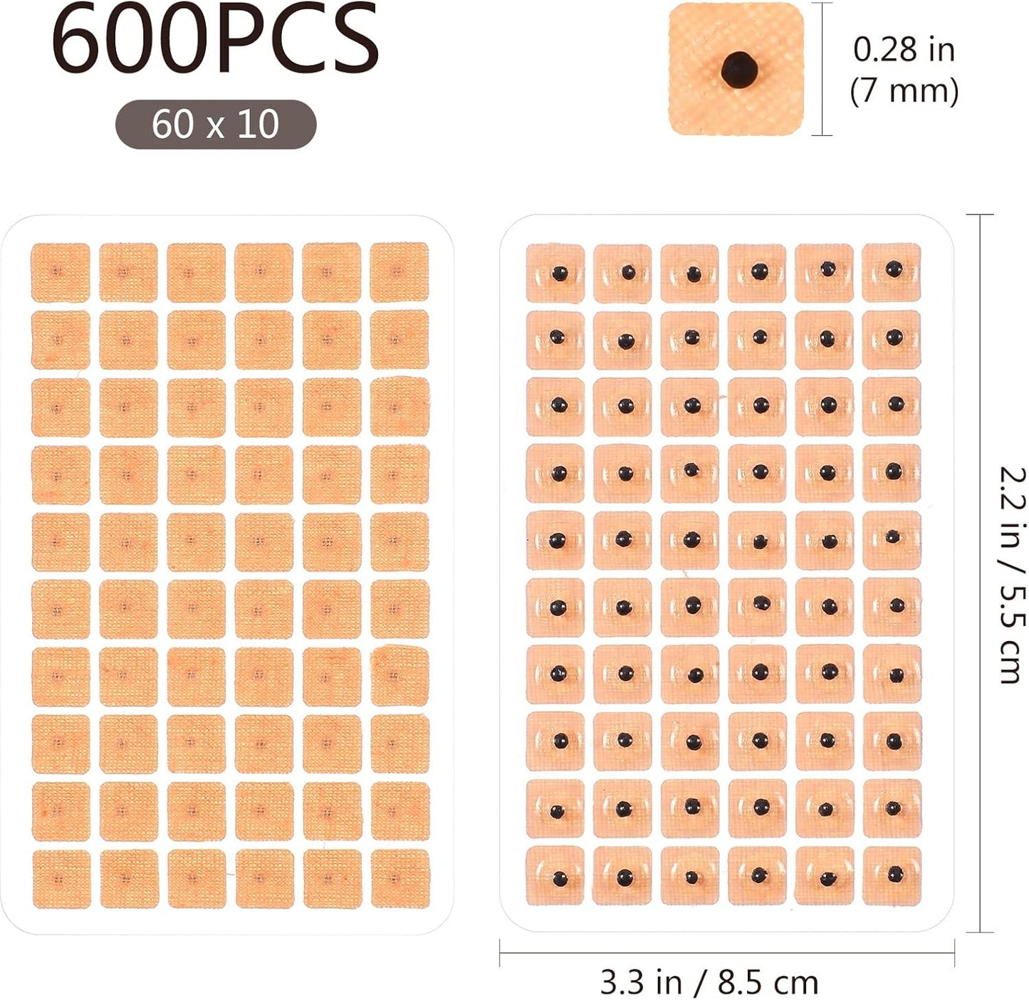 ROSENICE 600 Counts Acupuncture Vaccaria Ear Seeds