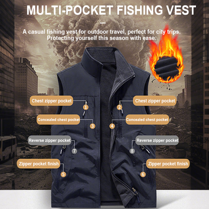⏰Limited Time Sale 50% OFF🔥🧥Men's Oversized Sleeveless Vest Jacket With Pockets
