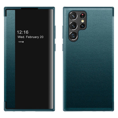 View Window Flip Leather Phone Case For Samsung S25 Ultra/S24 Ultra