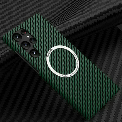 Carbon Fiber Pattern Magnetic Case – Slim, Full Protection, Magnetic Compatible For Galaxy S25 S24 S23 S22 Series