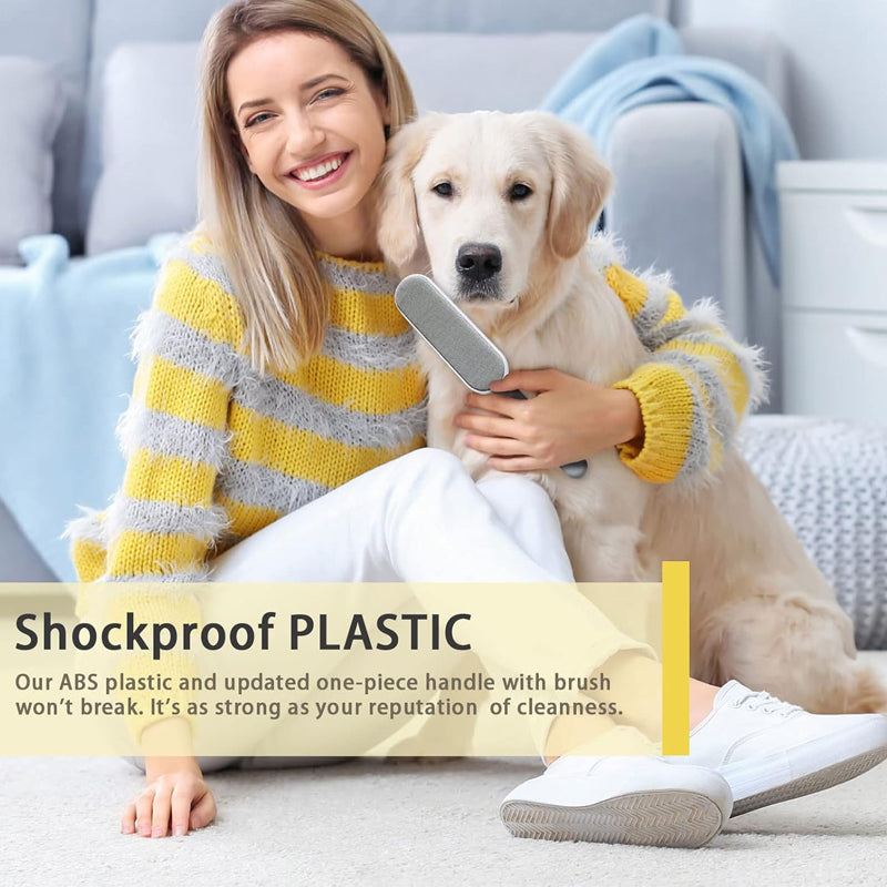 Linter Electrostatic Pet Hair Remover Brush Pet Skin Cleaning Brush Anti-Static Wool Cleaning Brush for Lint Remover Bed Sofa Clothes for Dog Cat