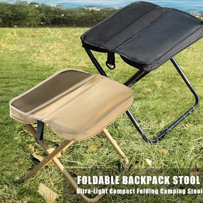 Foldable Backpack Stool, Portable Stool for Mountaineering and Hiking, Ultra-Light Compact Folding Camping Stool