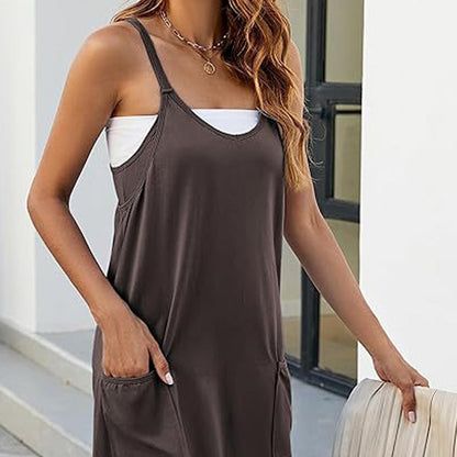 Women Dress Workout Mini Dress with Shorts Sleeveless Straps Golf Athletic Dresses