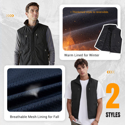 ⏰Limited Time Sale 50% OFF🔥🧥Men's Oversized Sleeveless Vest Jacket With Pockets
