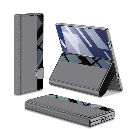 Luxurious Leather Cover Shockproof Phone Case With Screen Protector & Pen Slot For Galaxy Z Fold 6/7