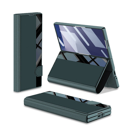 Luxurious Leather Cover Shockproof Phone Case With Screen Protector & Pen Slot For Galaxy Z Fold 6/7