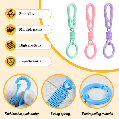 Car Keychain Bag Accessories Colorful Spring Keychain Pendant(4 Random Colors)