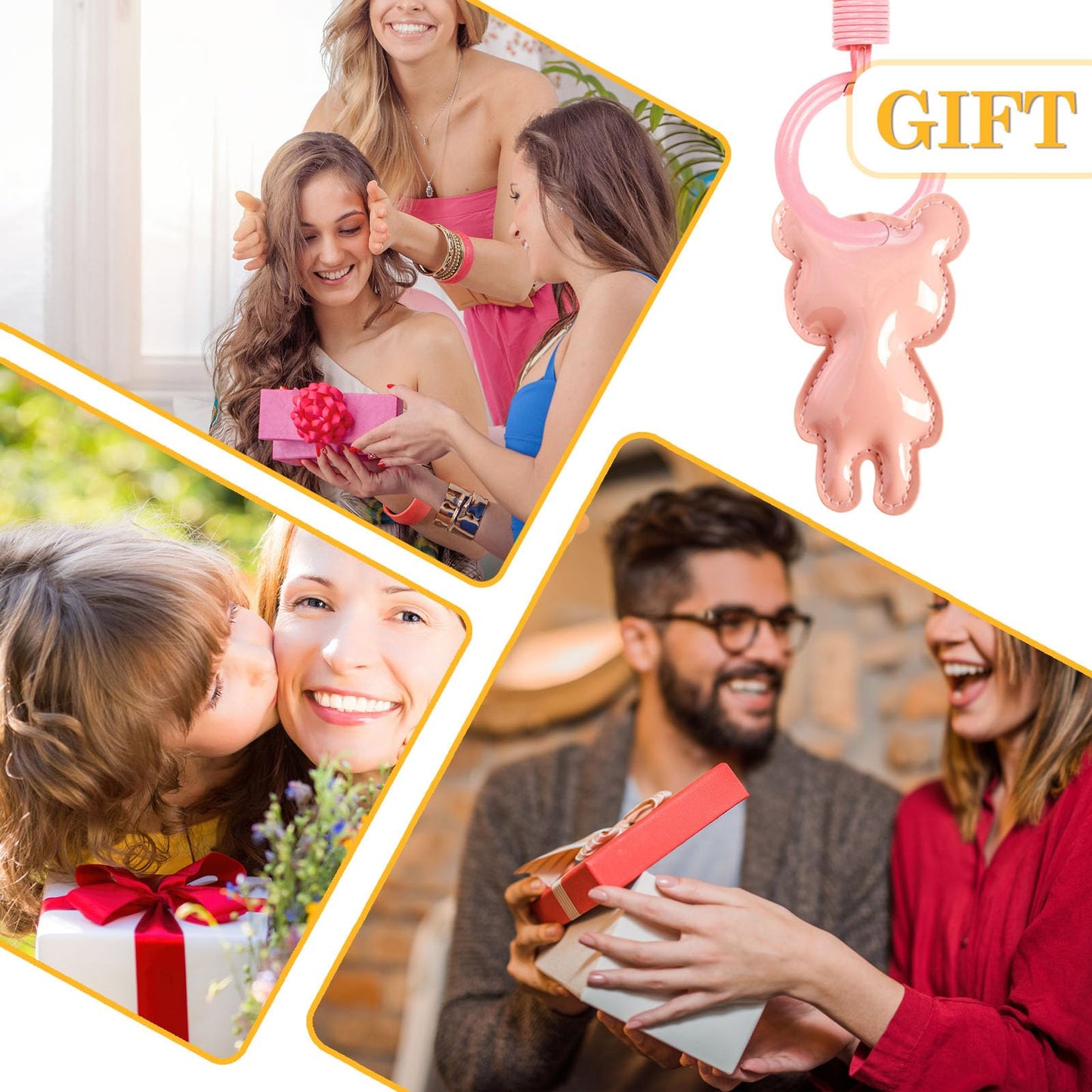 Car Keychain Bag Accessories Colorful Spring Keychain Pendant(4 Random Colors)