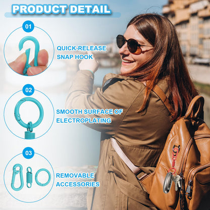 Car Keychain Bag Accessories Colorful Spring Keychain Pendant(4 Random Colors)