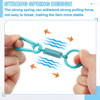 Car Keychain Bag Accessories Colorful Spring Keychain Pendant(4 Random Colors)