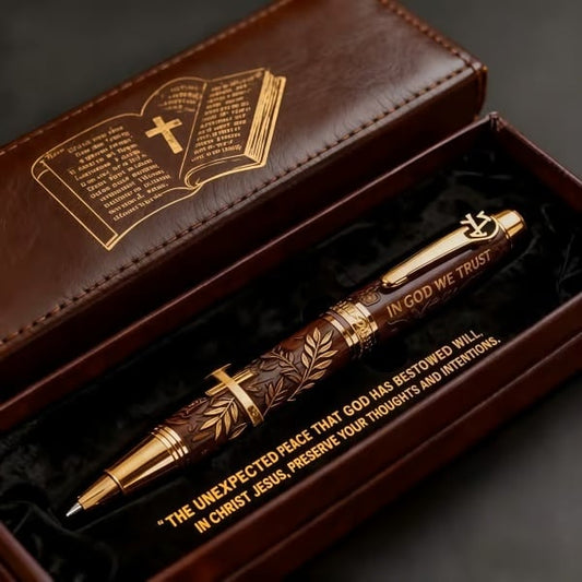 🔥LAST DAY 49% OFF - ✝️ "God's Blessing" Bible Commemorative Pen🖋️