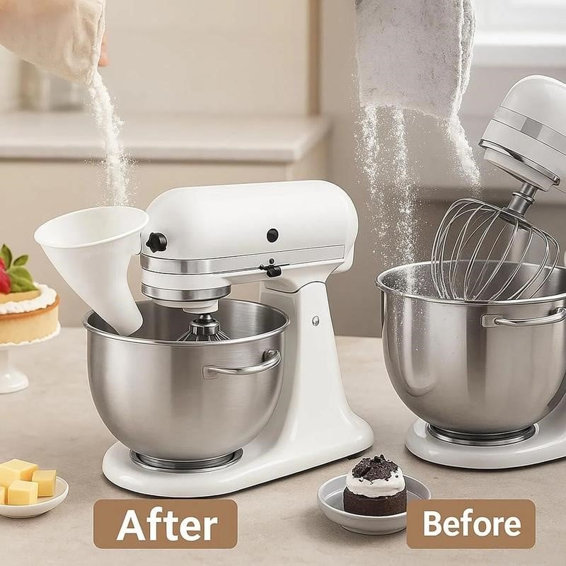 🔥LAST DAY 50% OFF - ✨Flour Funnel for Kitchen Aid Stand Mixer