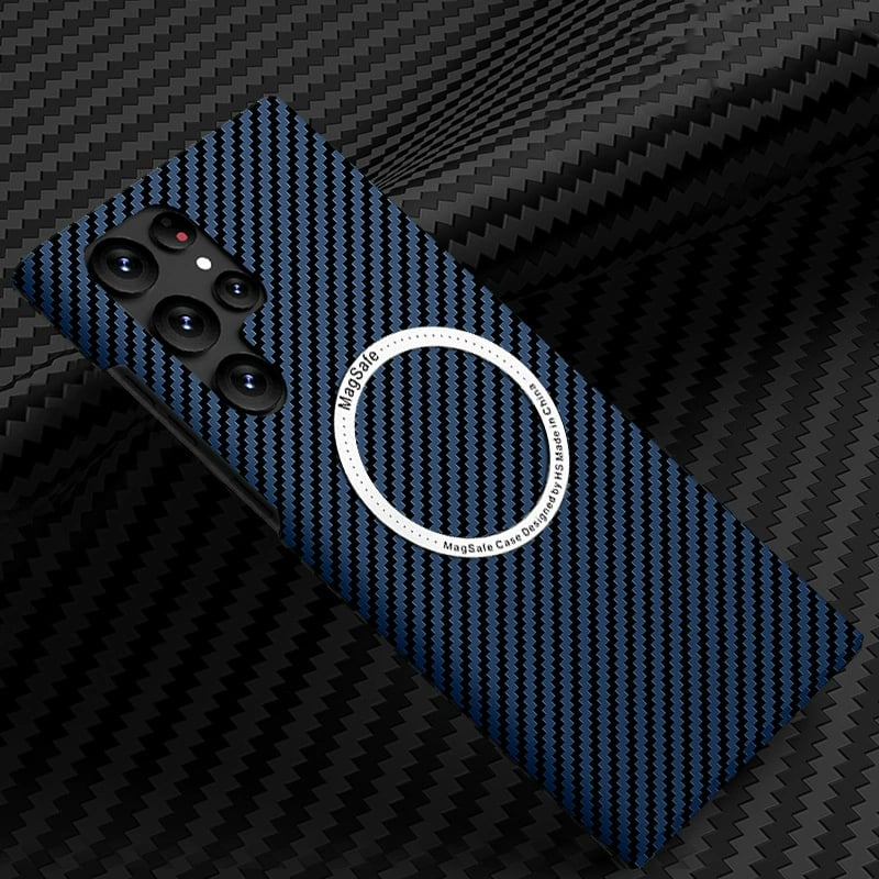 Carbon Fiber Pattern Magnetic Case – Slim, Full Protection, Magnetic Compatible For Galaxy S25 S24 S23 S22 Series