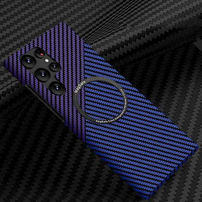 Carbon Fiber Pattern Magnetic Case – Slim, Full Protection, Magnetic Compatible For Galaxy S25 S24 S23 S22 Series